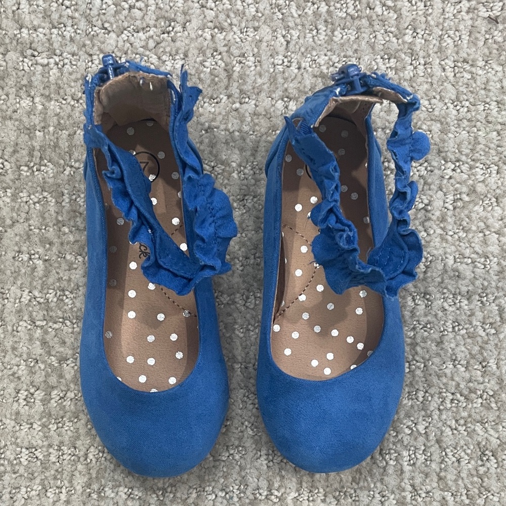 Cat & Jack Blue Ruffled Kids Shoes